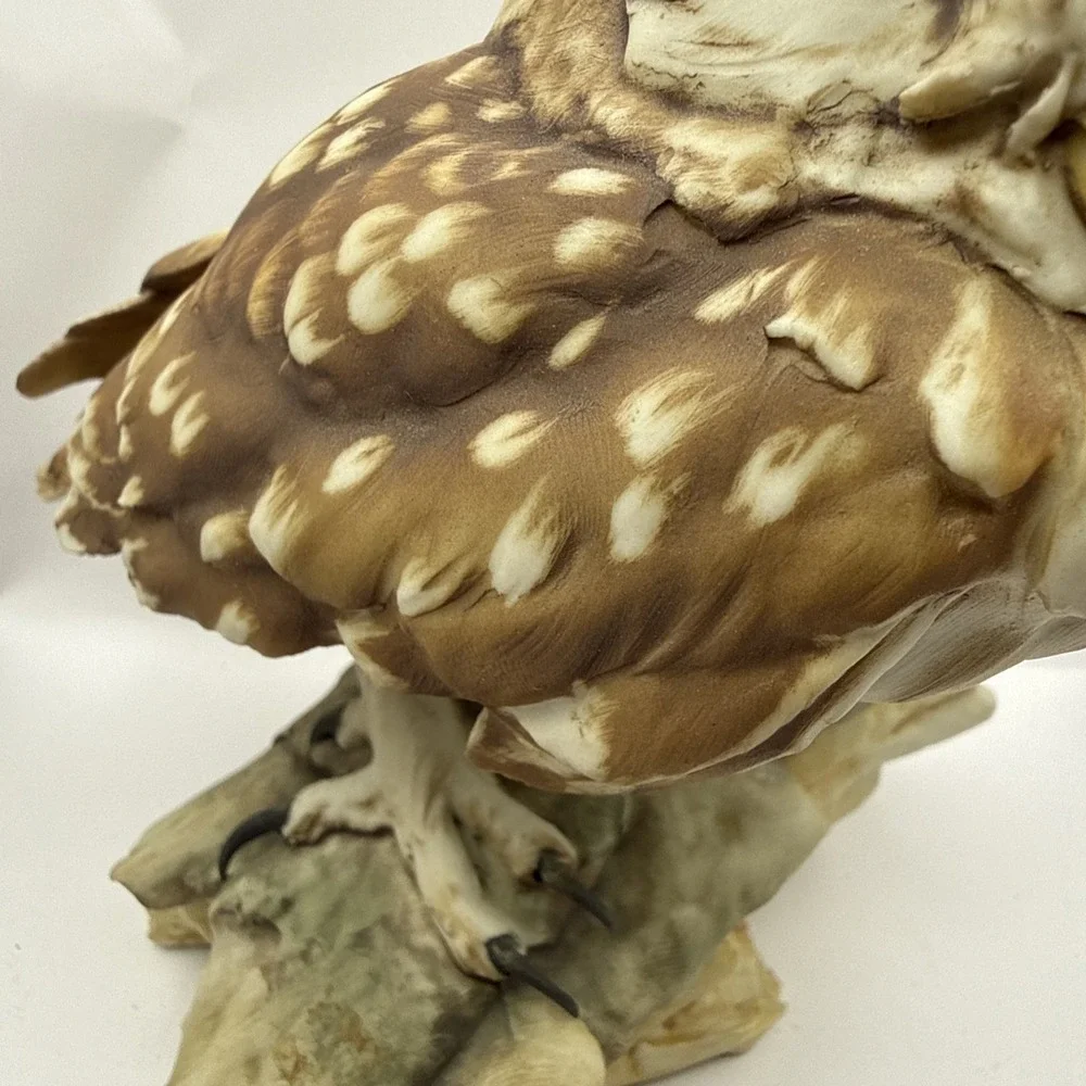 Vintage Tay Italy Giuseppe Tagliariol Porcelain Elf Owl Figurine Statue Sticker